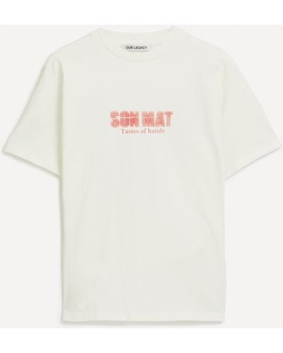 Our Legacy Mens Box T-shirt In Son-mat 40/50 - White