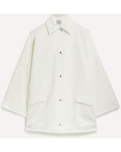 Totême Women's Cotton Twill Overshirt Jacket - White