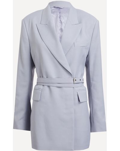 Acne Studios Women's Dusty Lilac Relaxed Fit Suit Jacket 8 - Blue