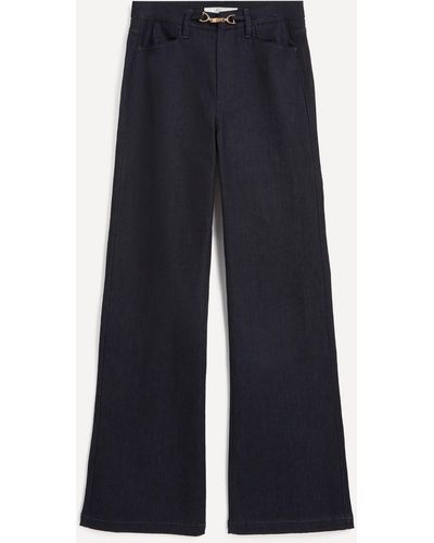 PAIGE Women's Leenah High-rise Wide Leg Montecito Jeans 25 - Blue