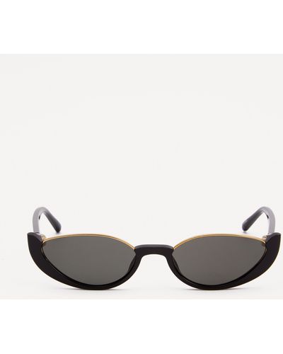 Linda Farrow Robyn Cat Eye Acetate Sunglasses - Metallic