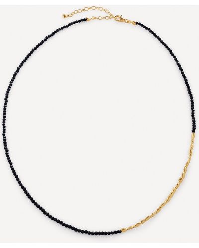 Monica Vinader 18ct Gold-plated Vermeil Silver Mini Nugget Gemstone Beaded Necklace One Size - White