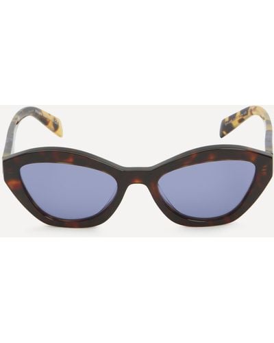 Prada Women's Angular Cat Eye Acetate Sunglasses One Size - Blue