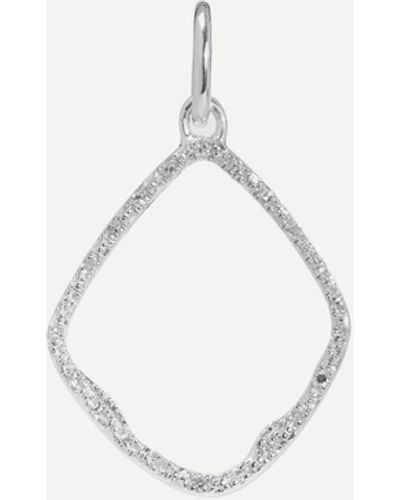 Monica Vinader Riva Diamond Hoop Pendant One Size - Metallic
