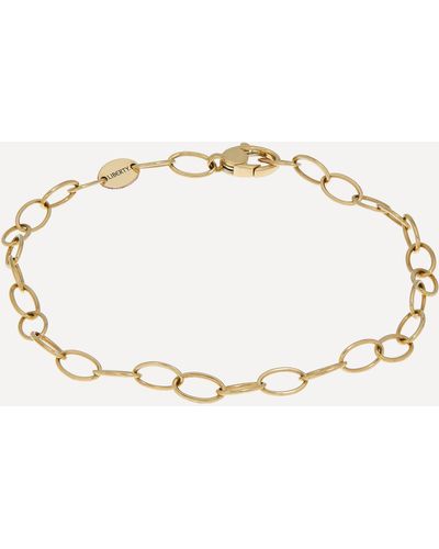 Liberty 9ct Gold Plain 19cm Link Chain Bracelet One Size - Natural