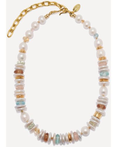 Lizzie Fortunato Gold-plated Brass Moonlight Bead Necklace - Natural