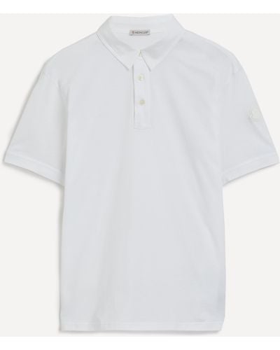Moncler Mens Optical White Polo Shirt
