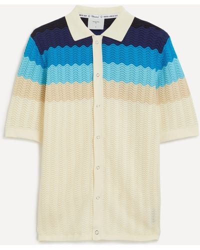 Percival Mens Gumdrop Knitted Shirt Xl - Blue