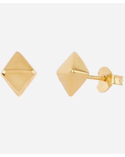 Dinny Hall Gold Plated Vermeil Silver Mini Almaz Stud Earrings One - Metallic