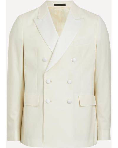 Paul Smith Mens Double-breasted Evening Blazer 40/50 - White