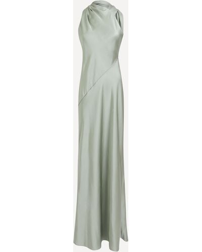 Significant Other Women's Annabel Sage Satin Dress 8 - Green