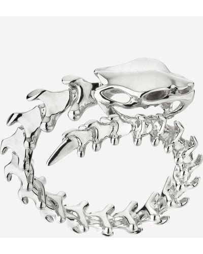 Shaun Leane Silver Serpent's Trace Wrap Ring - Metallic