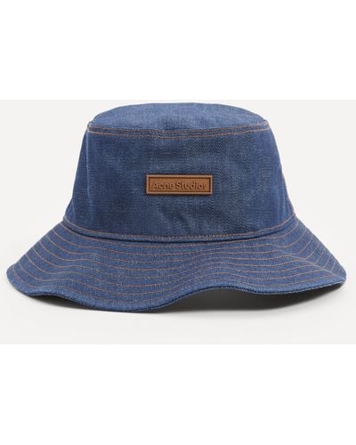Acne Studios Women's Denim Bucket Hat L/xl - Blue