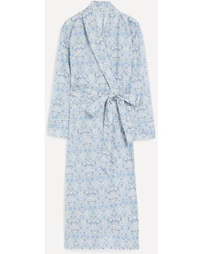 Liberty Women's Lodden Tana Lawn Cotton Robe - Blue