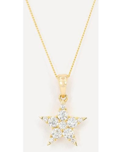 Kojis 18ct Gold Diamond Star Pendant Necklace One Size - Metallic