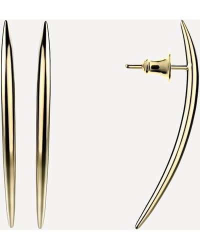 Shaun Leane Gold Plated Vermeil Silver Quill Long Stud Earrings One Size - Metallic
