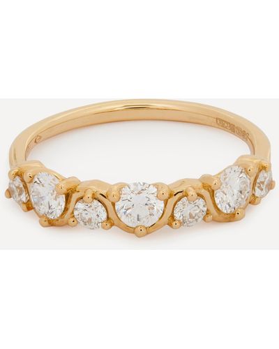 ARTEMER 18ct Gold Wave Diamond Engagement Ring - White