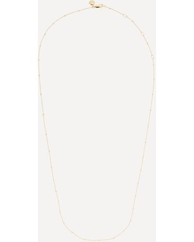 Monica Vinader Gold Plated Vermeil Silver Short Fine Beaded Chain One Size - White