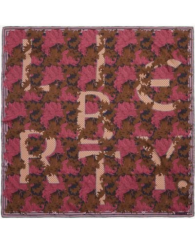 Liberty Women's Alphabet Lauras Reverie 90x90 Silk Scarf One Size - Red