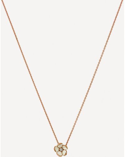 Shaun Leane Rose Gold Plated Vermeil Silver And Diamond Cherry Blossom Pendant Necklace One Size - Metallic