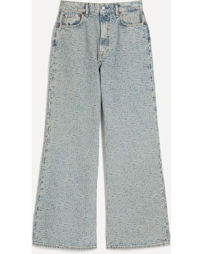 Acne Studios Women's 2002 Monogram Relaxed Fit Jeans 26 - Blue