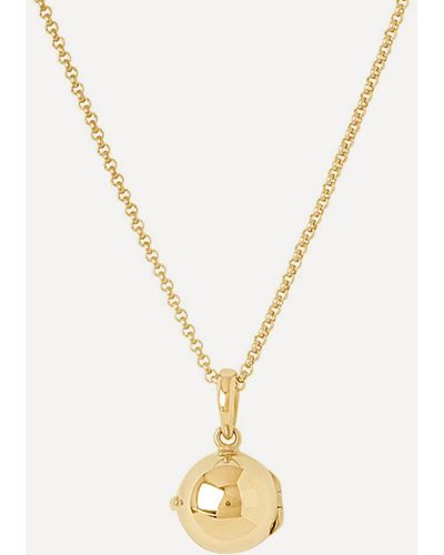 Dinny Hall Gold Plated Vermeil Silver My World Small Orb Locket Necklace - Metallic
