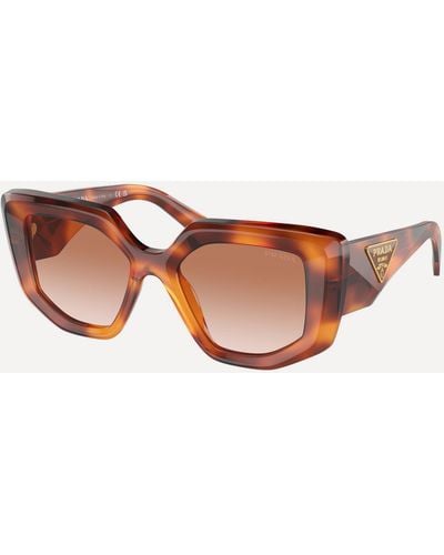 Prada Women's Oversized Hexagon Sunglasses One Size - Brown