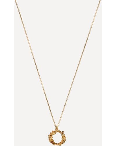 Alex Monroe Gold-plated Floral Letter O Alphabet Necklace One Size - Metallic