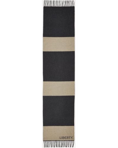 Liberty Stripe Wool Scarf One Size - White