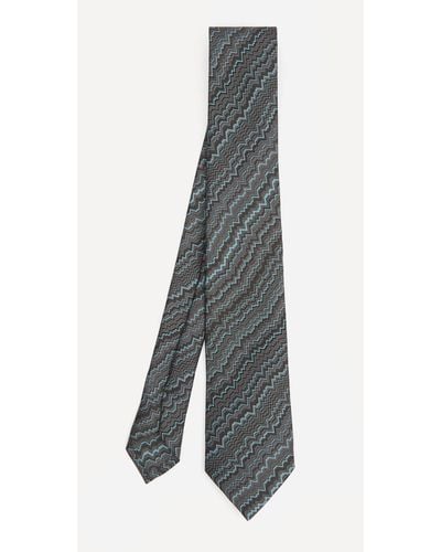 Missoni Mens Tonal Zig Zag Tie - Multicolour