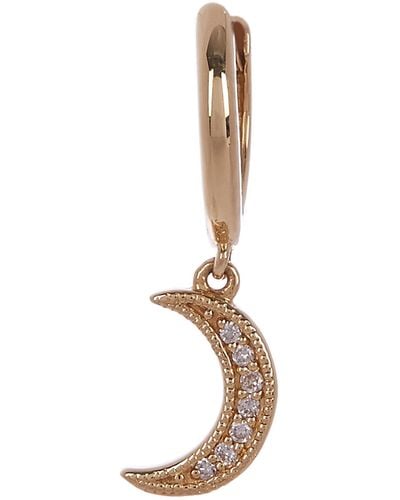 Andrea Fohrman Gold Crescent Moon Hoop Earring One Size - Metallic