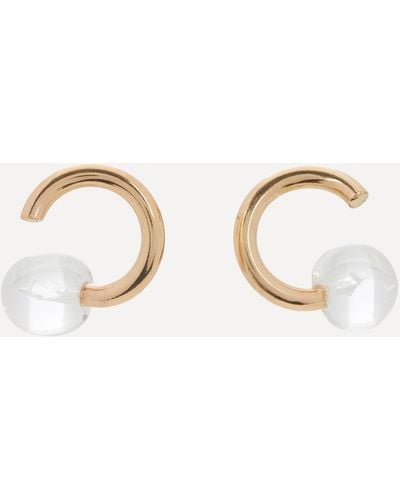 Annika Inez 14ct Gold-filled Dewy Coil Glass Bead Earrings - Natural