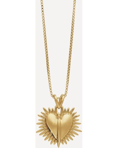 Rachel Jackson 22ct Gold-plated Electric Deco Heart Pendant Necklace - Metallic