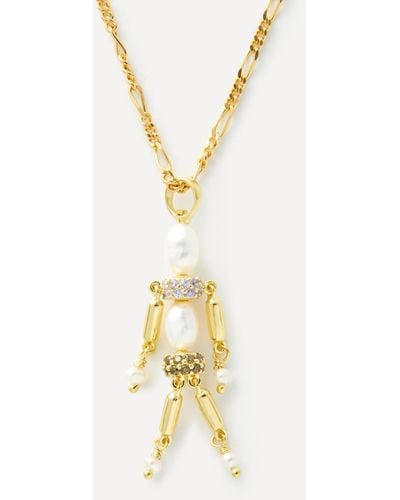 Anna + Nina Anna + Nina 14ct Gold-plated Rocket Man Pendant Necklace One Size - Metallic