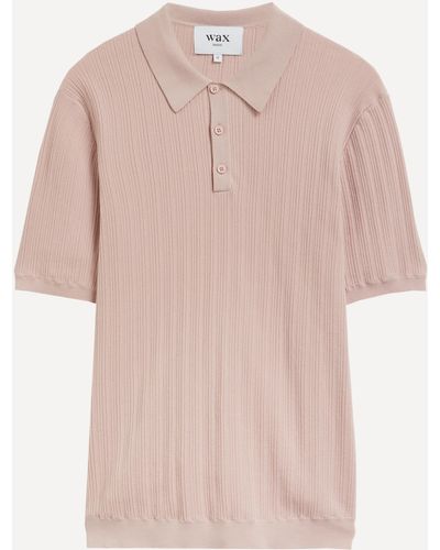 Wax London Mens Naples Pink Polo Shirt