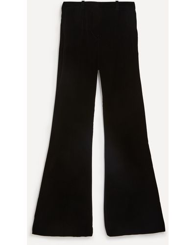Nina Ricci Women's Bootcut Fluid Velvet Trousers 12 - Black