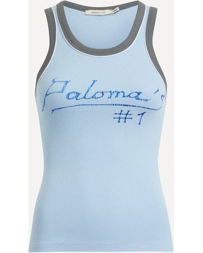 Paloma Wool Women's Paloma1 Logo Tank Top Xl - Blue