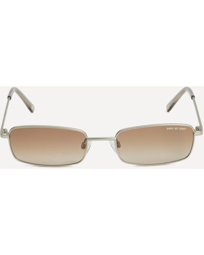 DMY BY DMY Women's Olsen Rectangular Metal Sunglasses One Size - Natural