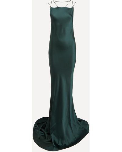Maison Margiela Women's Hammered Satin Gown 10 - Green