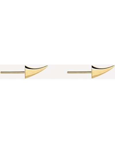 Shaun Leane Gold Plated Vermeil Silver Rose Thorn Swerve Stud Earrings - Natural