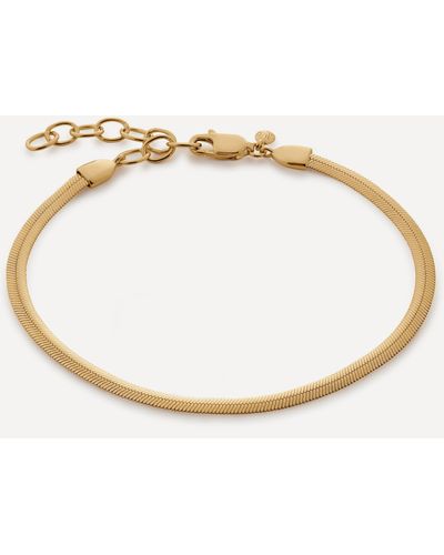 Monica Vinader 18ct Gold-plated Vermeil Silver Snake Chain Bracelet - White