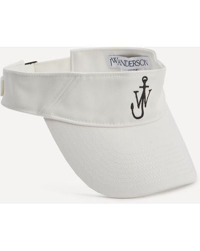 JW Anderson Women's Anchor Logo Cotton Visor One Size - White