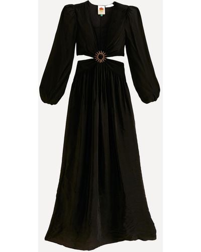 FARM Rio Women's Black Cut-out Long-sleeve Maxi-dress