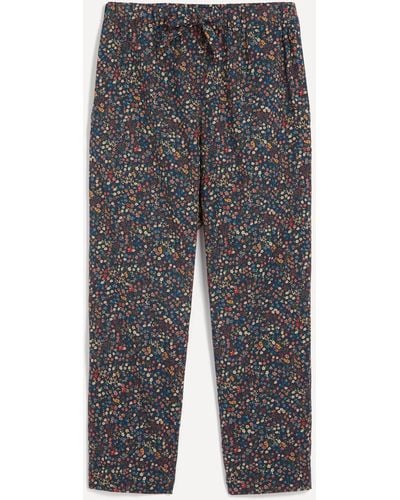 Liberty Mens Donna Leigh Tana Lawn Cotton Pyjama Bottoms Xs - Grey