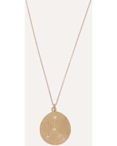 Brooke Gregson Gold Cancer Astrology Diamond Necklace - Metallic