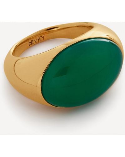 Monica Vinader X Kate Young 18ct Gold-plated Vermeil Silver Gemstone Ring - Green