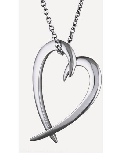 Shaun Leane Silver Heart Pendant Necklace One - Metallic