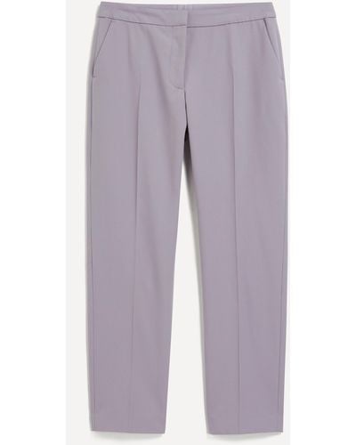 Dries Van Noten Women's Lilac Wool Slim-leg Trouser 8 - Purple