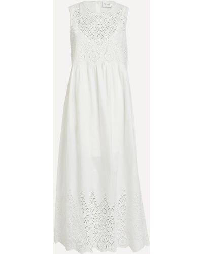 Posse Women's Louisa Cotton Broderie Anglaise Shift Dress - White