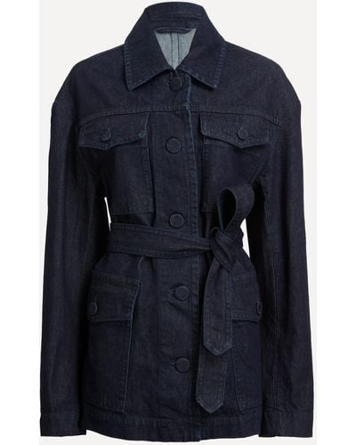 Dries Van Noten Women's Indigo Tie-waist Denim Jacket L - Blue
